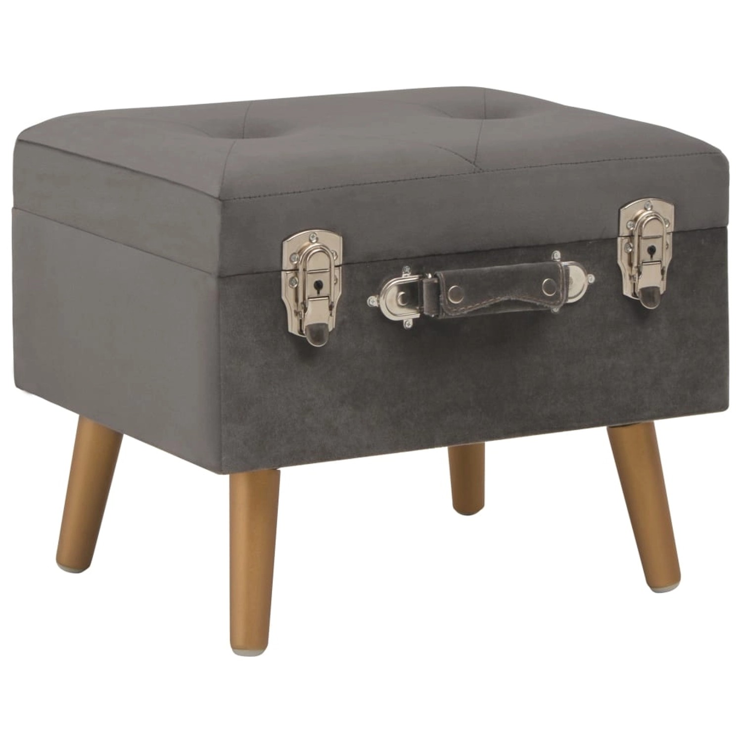 vidaXL Hocker mit Stauraum 3 Stk. Grau Samt vidaXL Hocker mit Stauraum 3 Stk. Grau Samt von VIDAXL