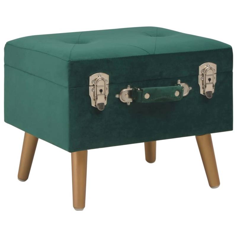 vidaXL Hocker mit Stauraum 3 Stk. Grün Samt von VIDAXL