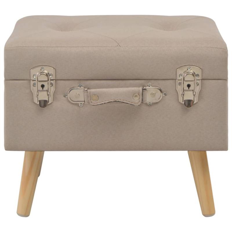 vidaXL Hocker mit Stauraum 40 cm Beige Stoff von VIDAXL