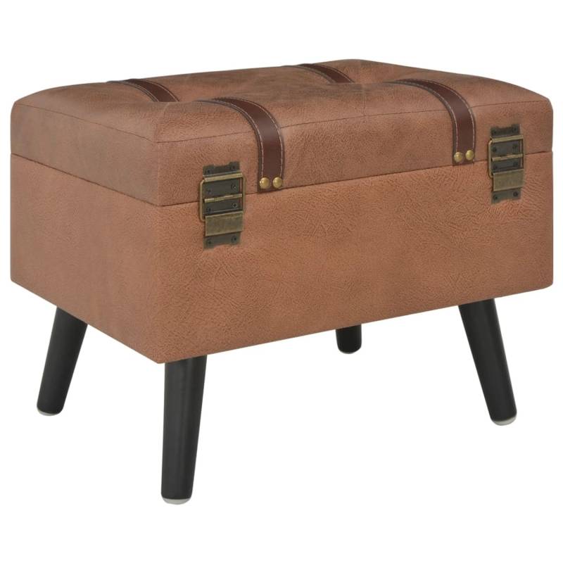 vidaXL Hocker mit Stauraum 40 cm Braun Kunstleder von VIDAXL