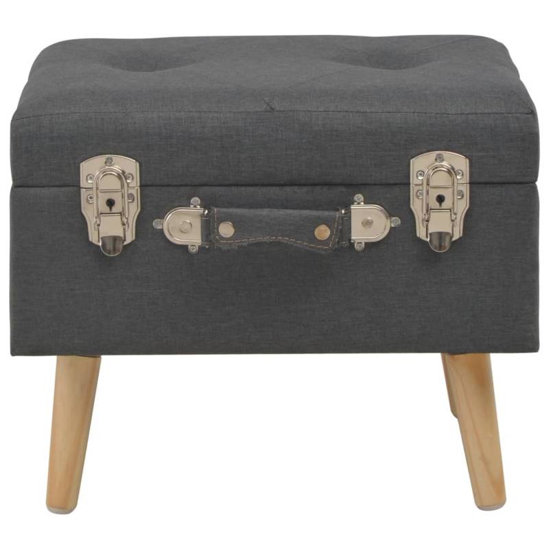 vidaXL Hocker mit Stauraum 40 cm Dunkelgrau Stoff von VIDAXL