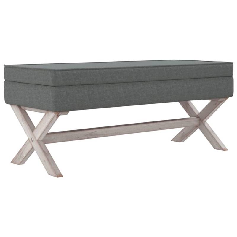 vidaXL Hocker mit Stauraum Dunkelgrau 110x45x49 cm Stoff von VIDAXL