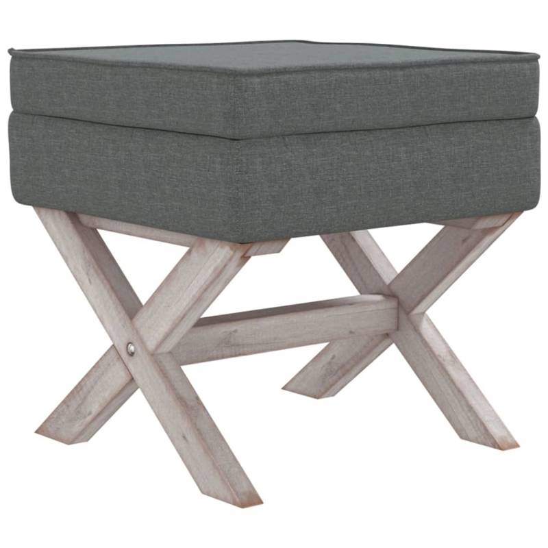 vidaXL Hocker mit Stauraum Dunkelgrau 45x45x49 cm Stoff von VIDAXL