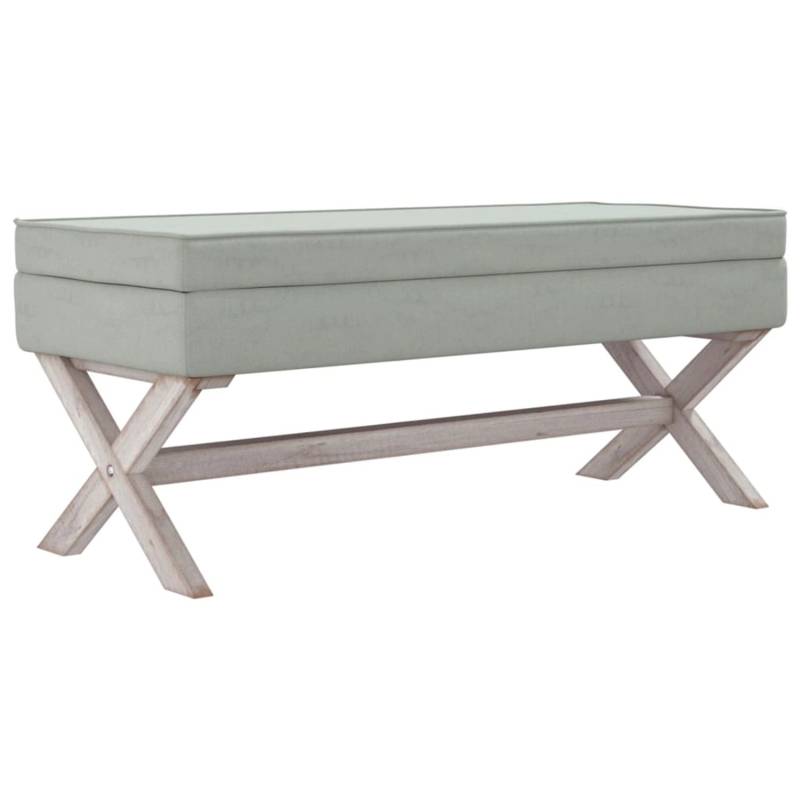 vidaXL Hocker mit Stauraum Hellgrau 110x45x49 cm Samt von VIDAXL