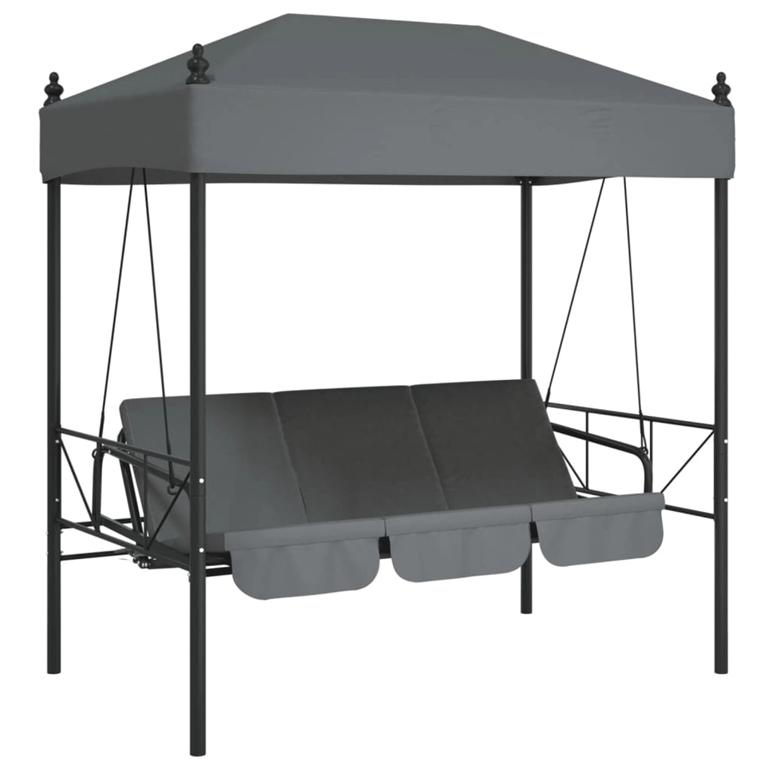 vidaXL Hollywoodschaukel mit Dach Dunkelgrau Stahl 2097994 vidaXL Hollywoodschaukel mit Dach Dunkelgrau Stahl 2097994 von VIDAXL