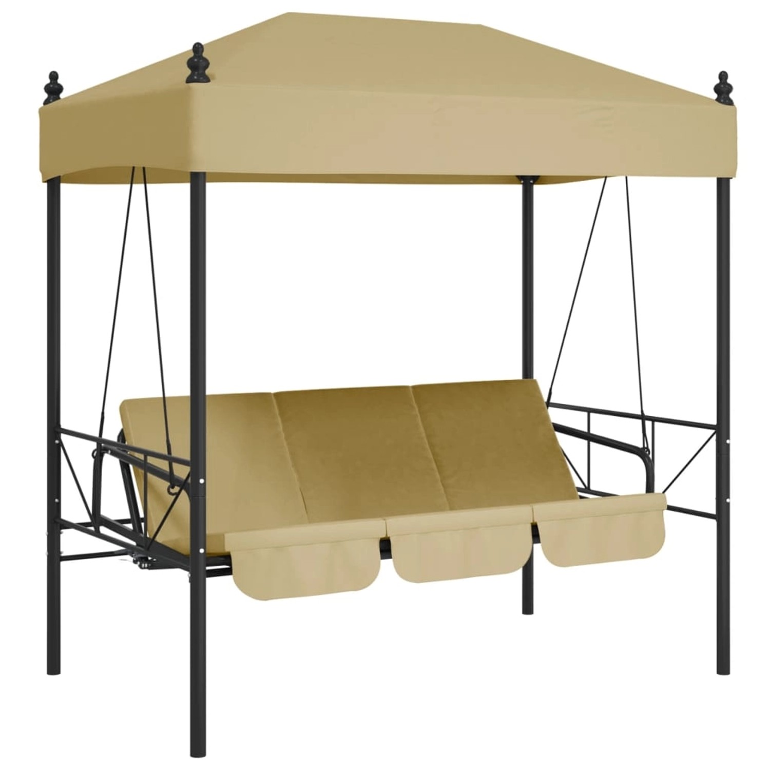 vidaXL Hollywoodschaukel mit Dach Sandfarben Stahl 2097993 vidaXL Hollywoodschaukel mit Dach Sandfarben Stahl 2097993 von VIDAXL