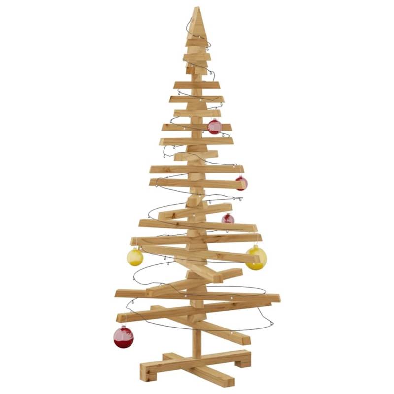 vidaXL Holz Weihnachtsbaum mit Ständer Braun 120 cm Massivholz Kiefer 42016699 von VIDAXL