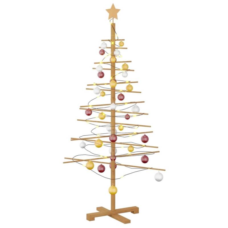 vidaXL Holz Weihnachtsbaum mit Ständer Braun 150 cm Bambus 42018051 von VIDAXL