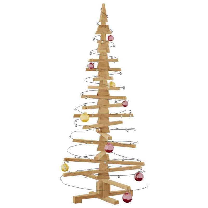 vidaXL Holz Weihnachtsbaum mit Ständer Braun 150 cm Massivholz Kiefer 42016700 von VIDAXL