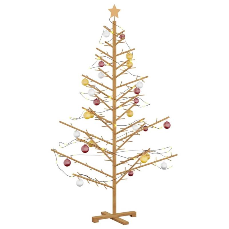 vidaXL Holz Weihnachtsbaum mit Ständer Braun 180 cm Massivholz Kiefer 42018062 von VIDAXL