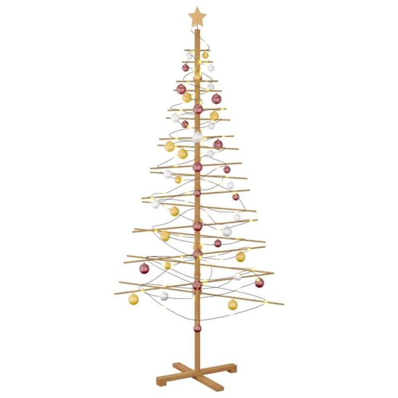 vidaXL Holz Weihnachtsbaum mit Ständer Braun 210 cm Bambus 42018053 von VIDAXL