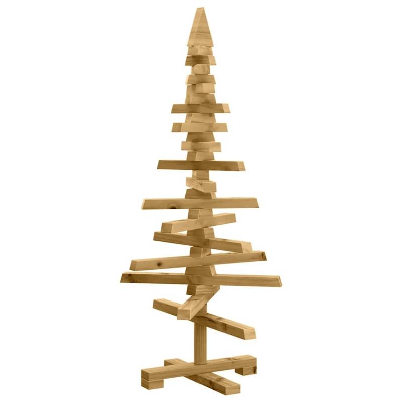 vidaXL Holz Weihnachtsbaum mit Ständer Braun 90 cm Massivholz Kiefer 42016698 von VIDAXL