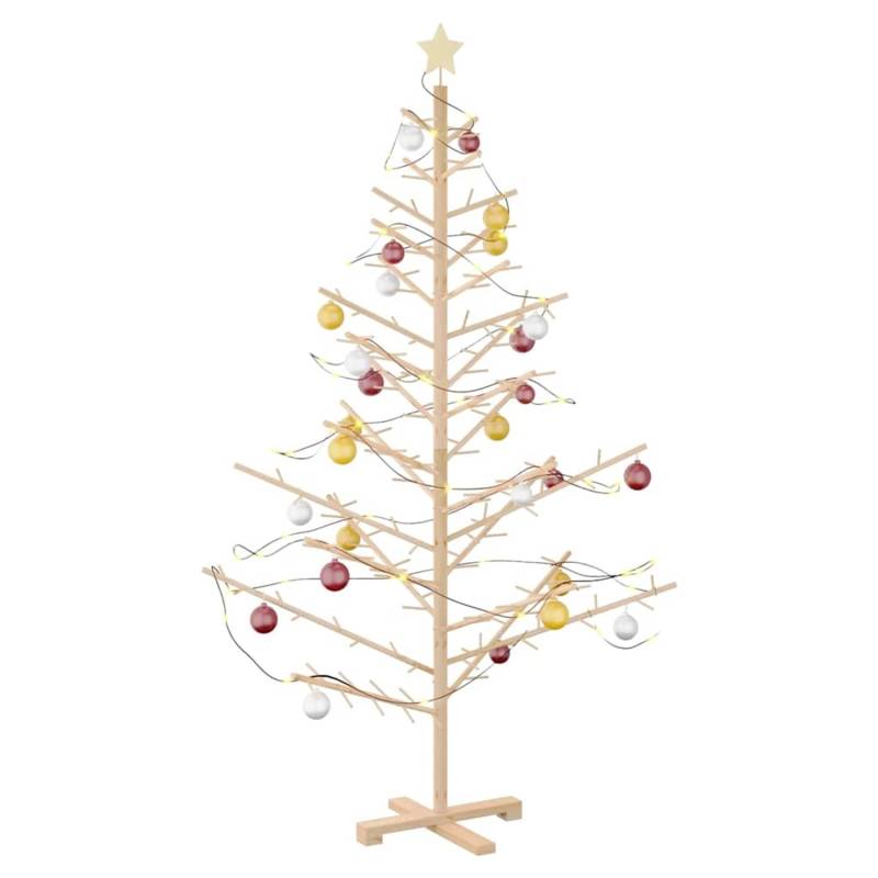 vidaXL Holz Weihnachtsbaum mit Ständer Natur 180 cm Massivholz Kiefer 42018057 von VIDAXL