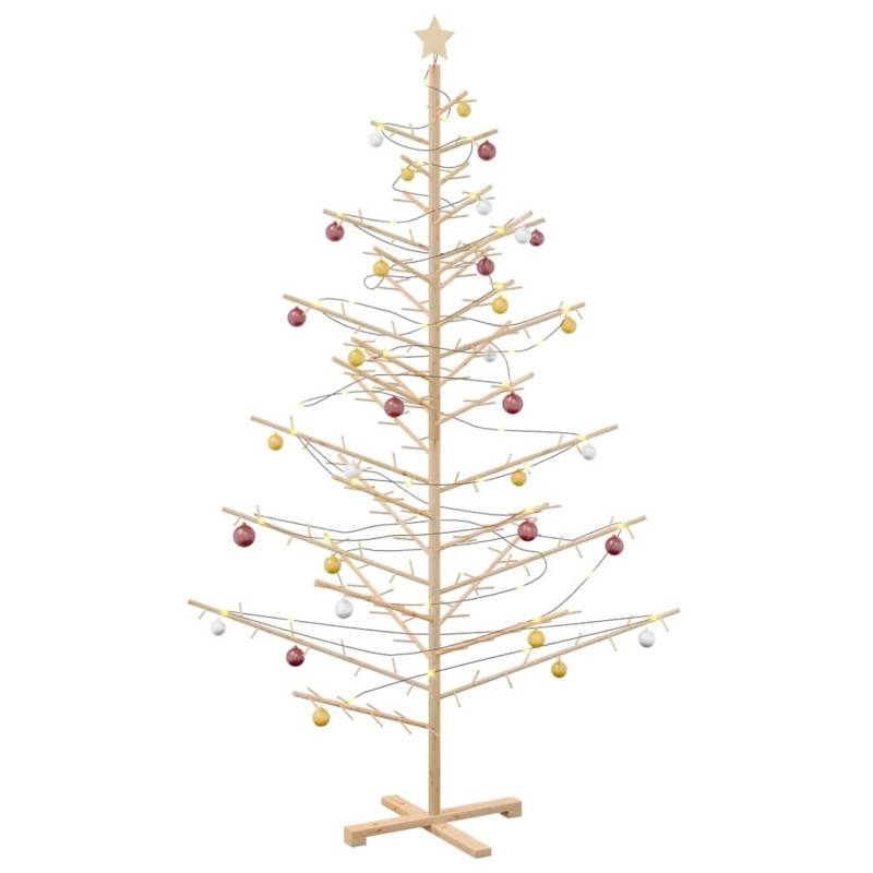 vidaXL Holz Weihnachtsbaum mit Ständer Natur 210 cm Massivholz Kiefer 42018058 von VIDAXL