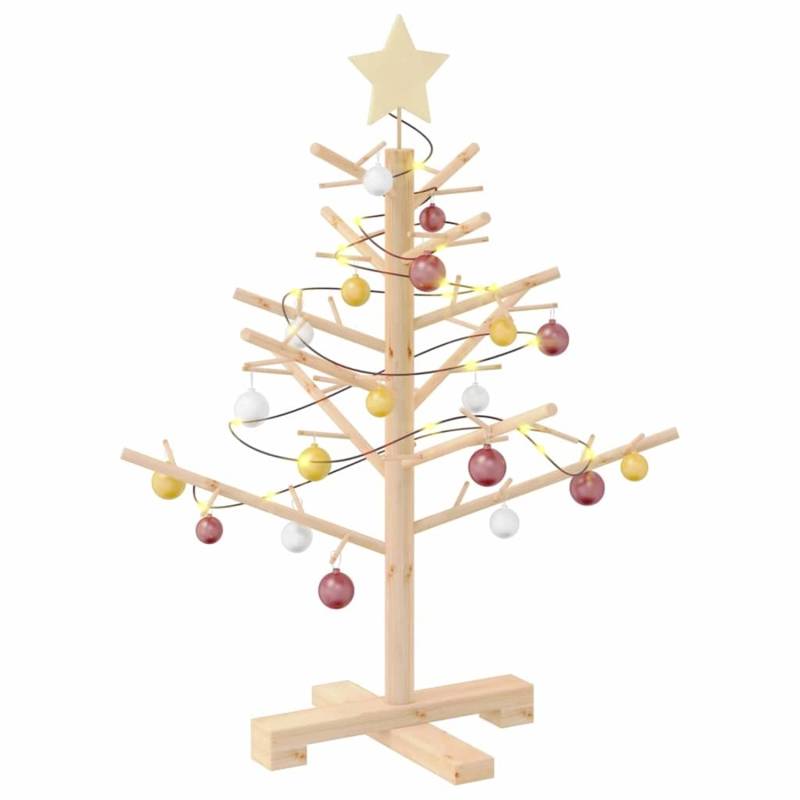 vidaXL Holz Weihnachtsbaum mit Ständer Natur 75 cm Massivholz Kiefer 42018054 von VIDAXL