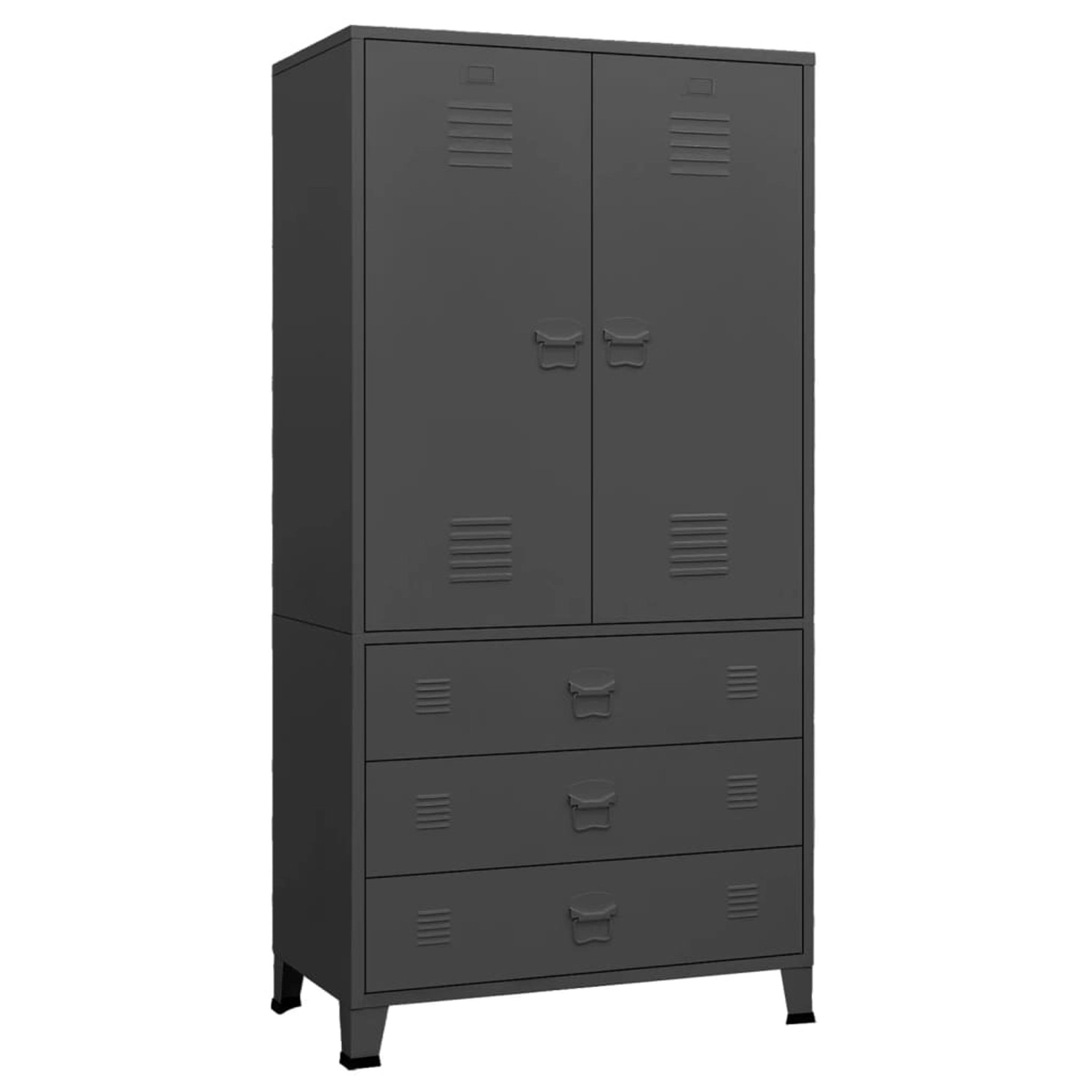 vidaXL Industrial Kleiderschrank Anthrazit 90x50x180 cm Metall vidaXL Industrial Kleiderschrank Anthrazit 90x50x180 cm Metall von VIDAXL