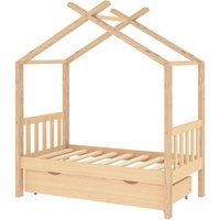 Kinderbett,Einzelbette mit Schublade Massivholz Kiefer 70x140 cm vidaXL von BONNEVIE