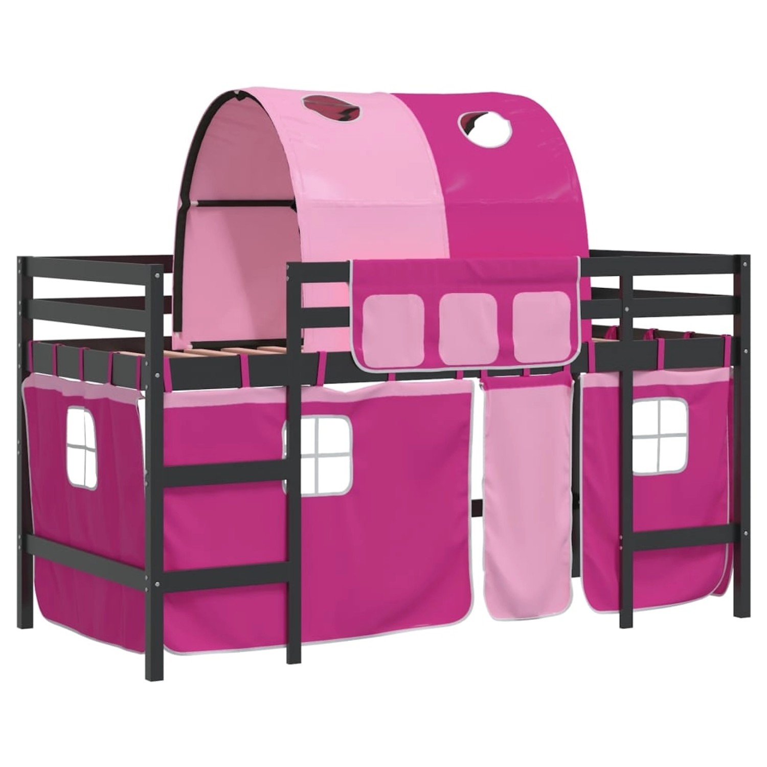 vidaXL Kinderhochbett mit Tunnel Rosa 90x200 cm Massivholz Kiefer1928511 vidaXL Kinderhochbett mit Tunnel Rosa 90x200 cm Massivholz Kiefer1928511 von VIDAXL