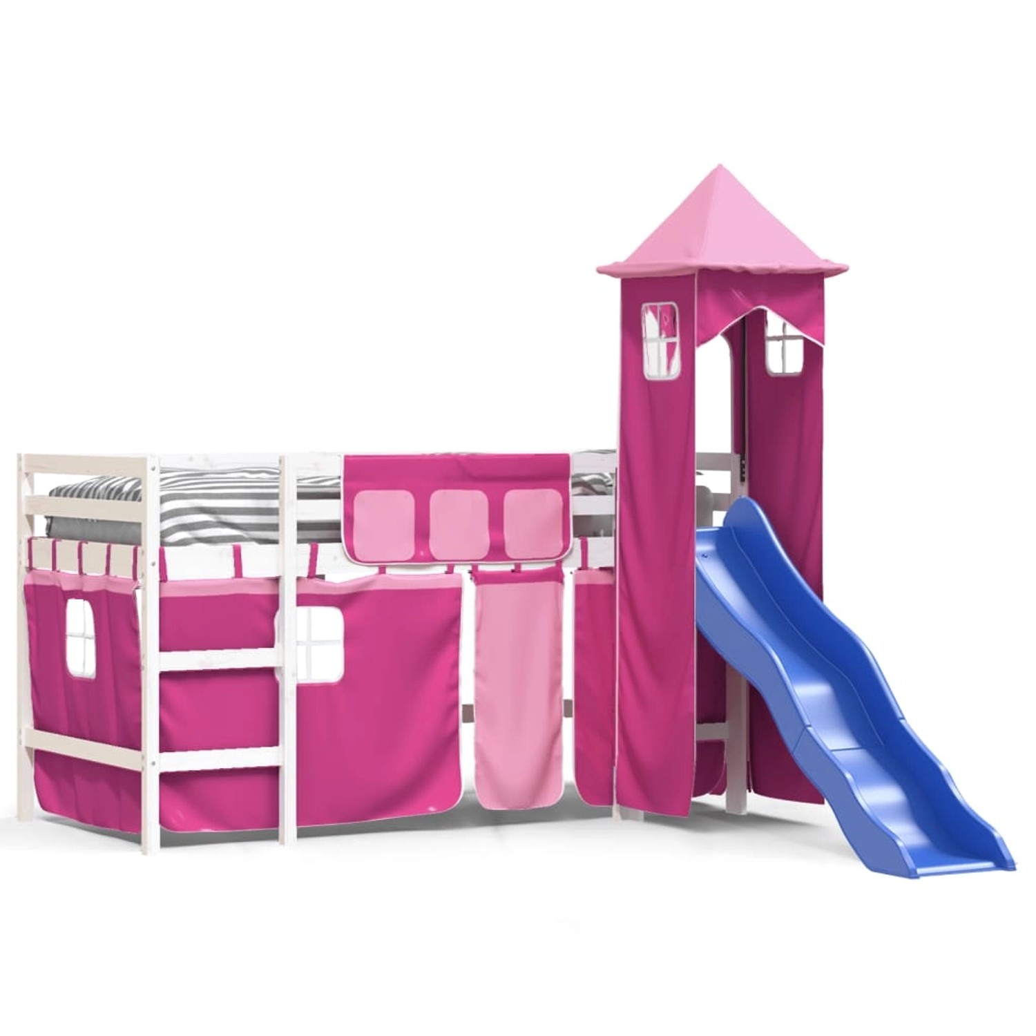 vidaXL Kinderhochbett mit Turm Rosa 90x190 cm Massivholz Kiefer1929957 vidaXL Kinderhochbett mit Turm Rosa 90x190 cm Massivholz Kiefer1929957 von VIDAXL