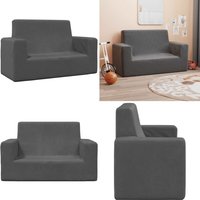 vidaXL Kindersofa 2-Sitzer Anthrazit Weich Plüsch vidaXL Kindersofa 2-Sitzer Anthrazit Weich Plüsch von VIDAXL