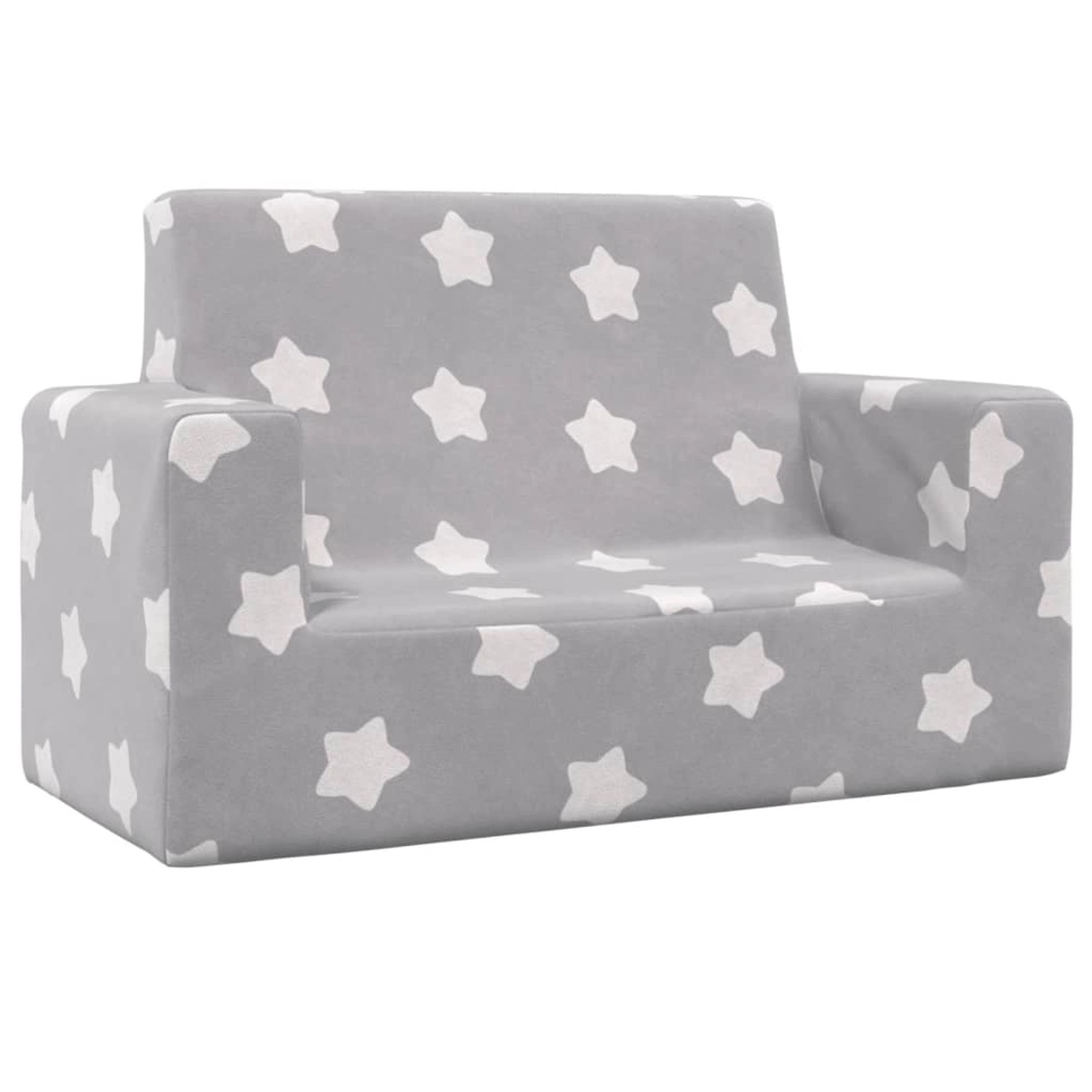 vidaXL Kindersofa 2-Sitzer Hellgrau mit Sternen Weich Plüsch Modell 1 vidaXL Kindersofa 2-Sitzer Hellgrau mit Sternen Weich Plüsch Modell 1 von VIDAXL