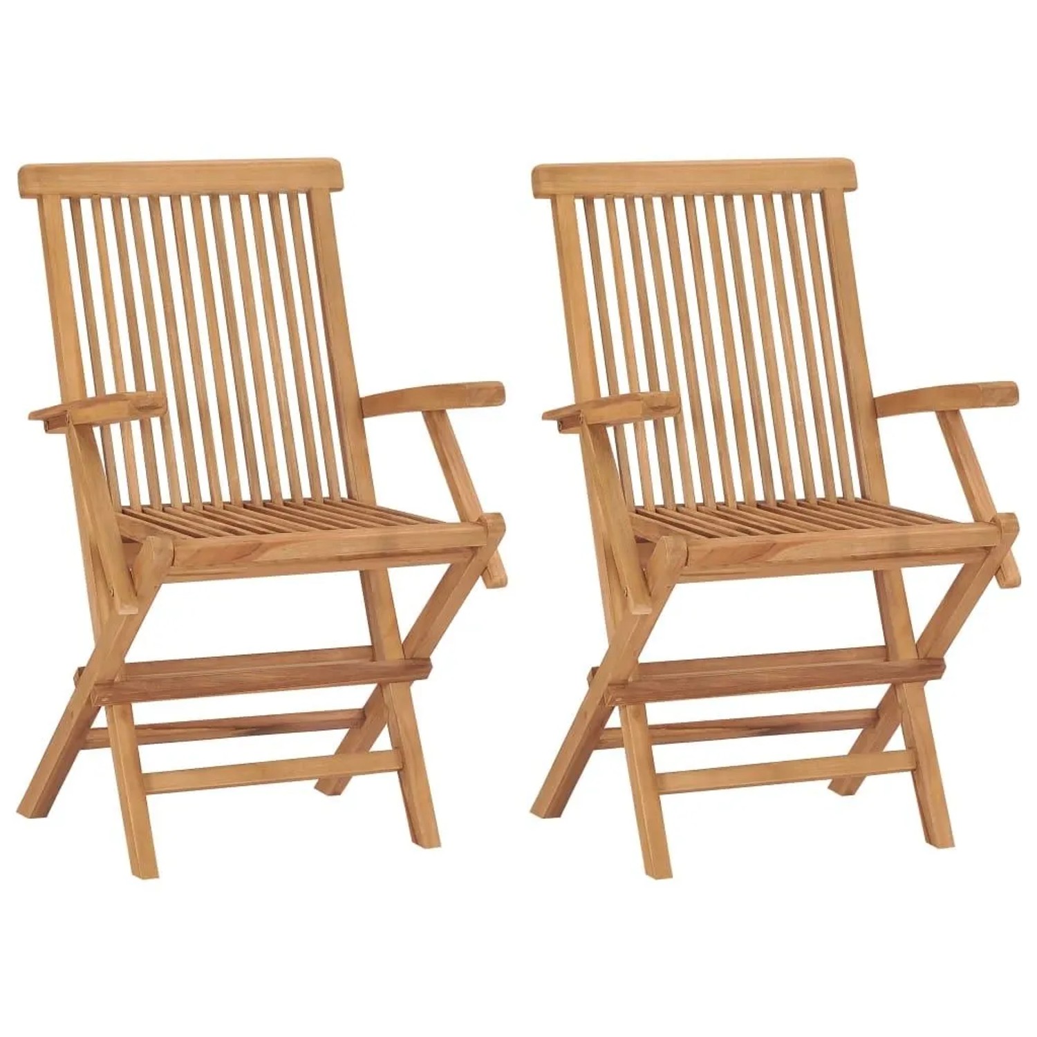 vidaXL Klappbare Gartenstühle 2 Stk Massivholz Teak 315443 vidaXL Klappbare Gartenstühle 2 Stk Massivholz Teak 315443 von VIDAXL