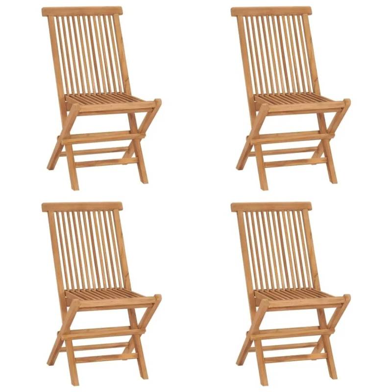 vidaXL Klappbare Gartenstühle 4 Stk Massivholz Teak 315442 vidaXL Klappbare Gartenstühle 4 Stk Massivholz Teak 315442 von VIDAXL