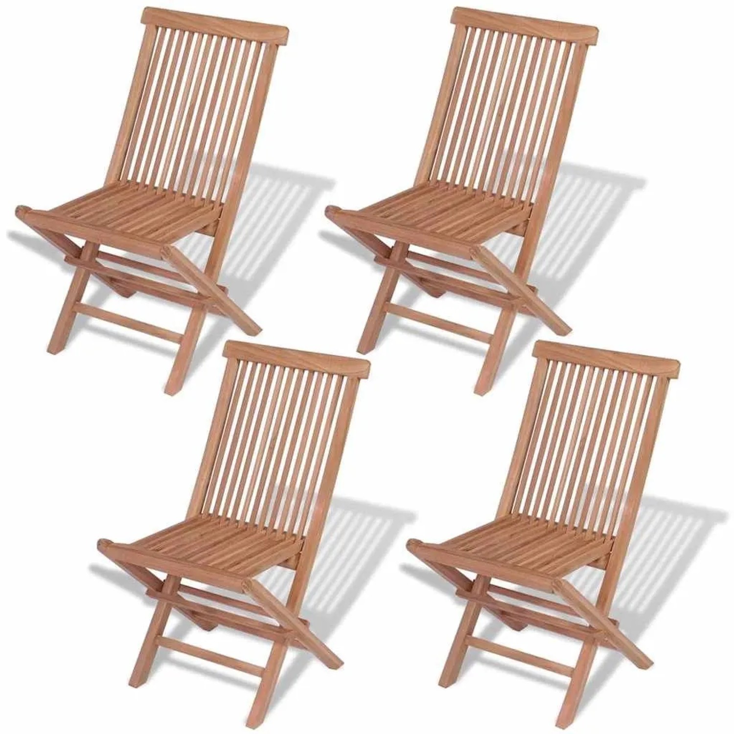 vidaXL Klappbare Gartenstühle 4 Stk Massivholz Teak 43040 vidaXL Klappbare Gartenstühle 4 Stk Massivholz Teak 43040 von VIDAXL