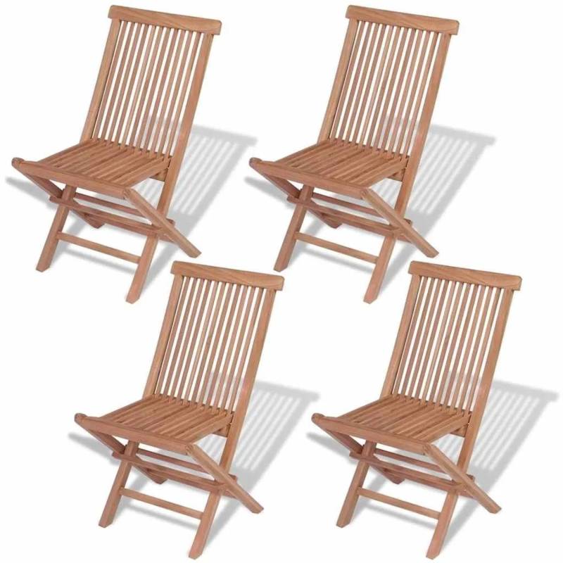 vidaXL Klappbare Gartenstühle 4 Stk Massivholz Teak 43040 vidaXL Klappbare Gartenstühle 4 Stk Massivholz Teak 43040 von VIDAXL