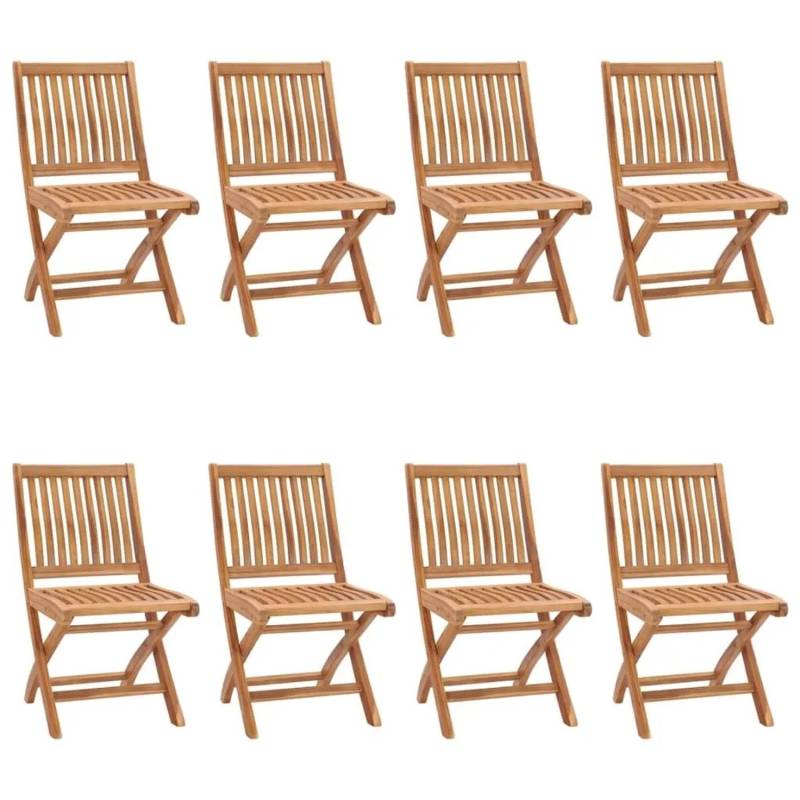vidaXL Klappbare Gartenstühle 8 Stk Massivholz Teak 3072806 vidaXL Klappbare Gartenstühle 8 Stk Massivholz Teak 3072806 von VIDAXL