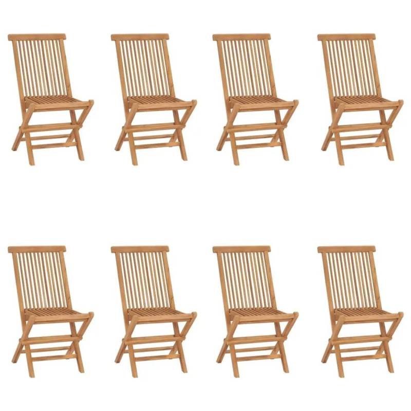 vidaXL Klappbare Gartenstühle 8 Stk Massivholz Teak 3096592 vidaXL Klappbare Gartenstühle 8 Stk Massivholz Teak 3096592 von VIDAXL