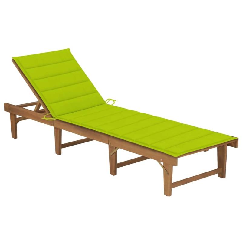 vidaXL Klappbare Sonnenliege mit Auflage Akazie Massivholz 3064175 von VIDAXL