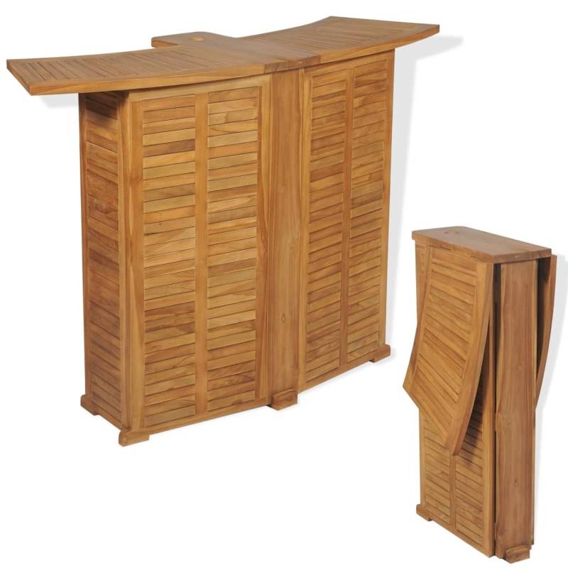 vidaXL Klappbarer Bartisch 155x53x105 cm Teak Massiv 43804 von VIDAXL