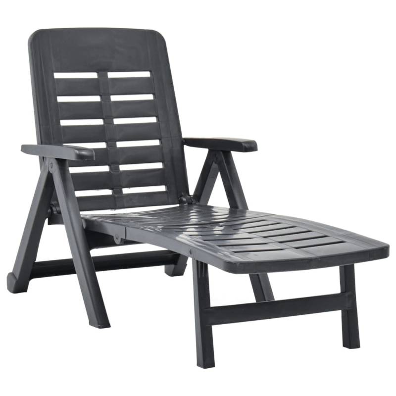vidaXL Klappliege Kunststoff Anthrazit 72 x 189 x 96 cm von VIDAXL