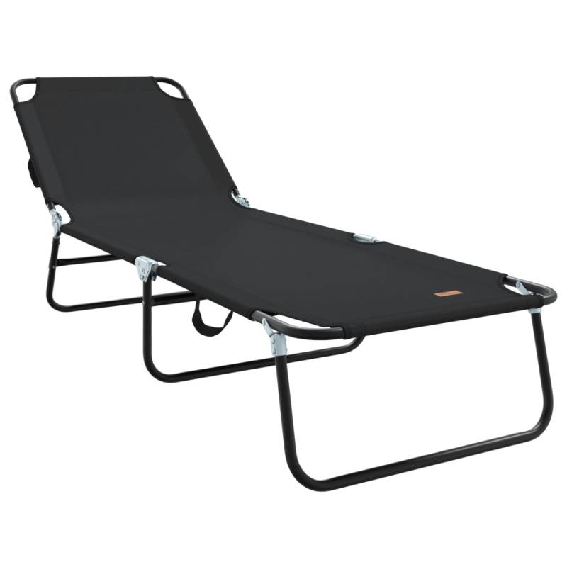 vidaXL Klappliege Tragbar Schwarz 600D Oxford-Gewebe 42003141 von VIDAXL