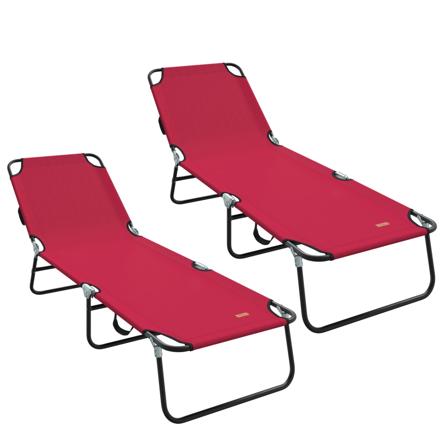 vidaXL Klappliegen 2 Stk Tragbar Rot 600D Oxford-Gewebe 42003148 vidaXL Klappliegen 2 Stk Tragbar Rot 600D Oxford-Gewebe 42003148 von VIDAXL