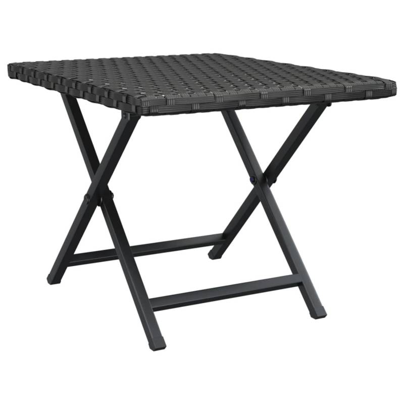 vidaXL Klapptisch Schwarz 45x35x32 cm Poly Rattan 362251 von VIDAXL