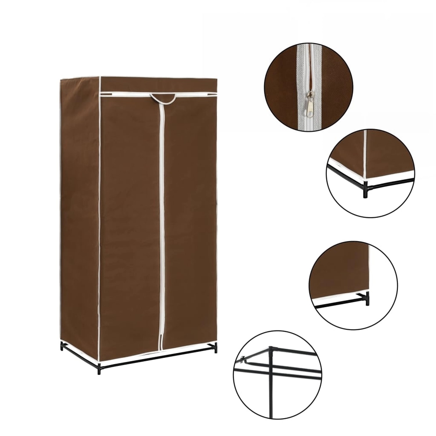 vidaXL Kleiderschränke 2 Stk. Braun 75×50×160 cm vidaXL Kleiderschränke 2 Stk. Braun 75×50×160 cm von VIDAXL