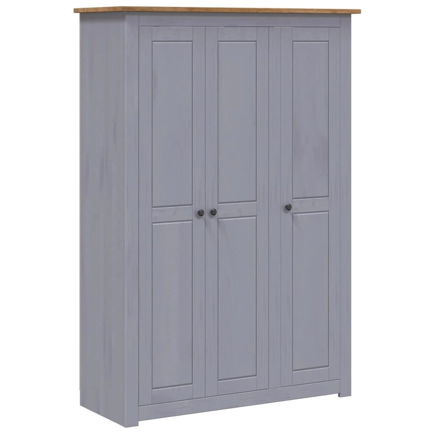 vidaXL Kleiderschrank 3-Türig Grau 118×50×171,5 cm Kiefer Panama Serie vidaXL Kleiderschrank 3-Türig Grau 118×50×171,5 cm Kiefer Panama Serie von VIDAXL