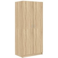 Bonnevie - Kleiderschrank,Aufbewahrungsschrank Sonoma-Eiche 80x52x180 cm Holzwerkstoff vidaXL von BONNEVIE