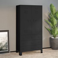 vidaXL Industrial Kleiderschrank Schwarz 90x50x180 cm Metall vidaXL Industrial Kleiderschrank Schwarz 90x50x180 cm Metall von VIDAXL