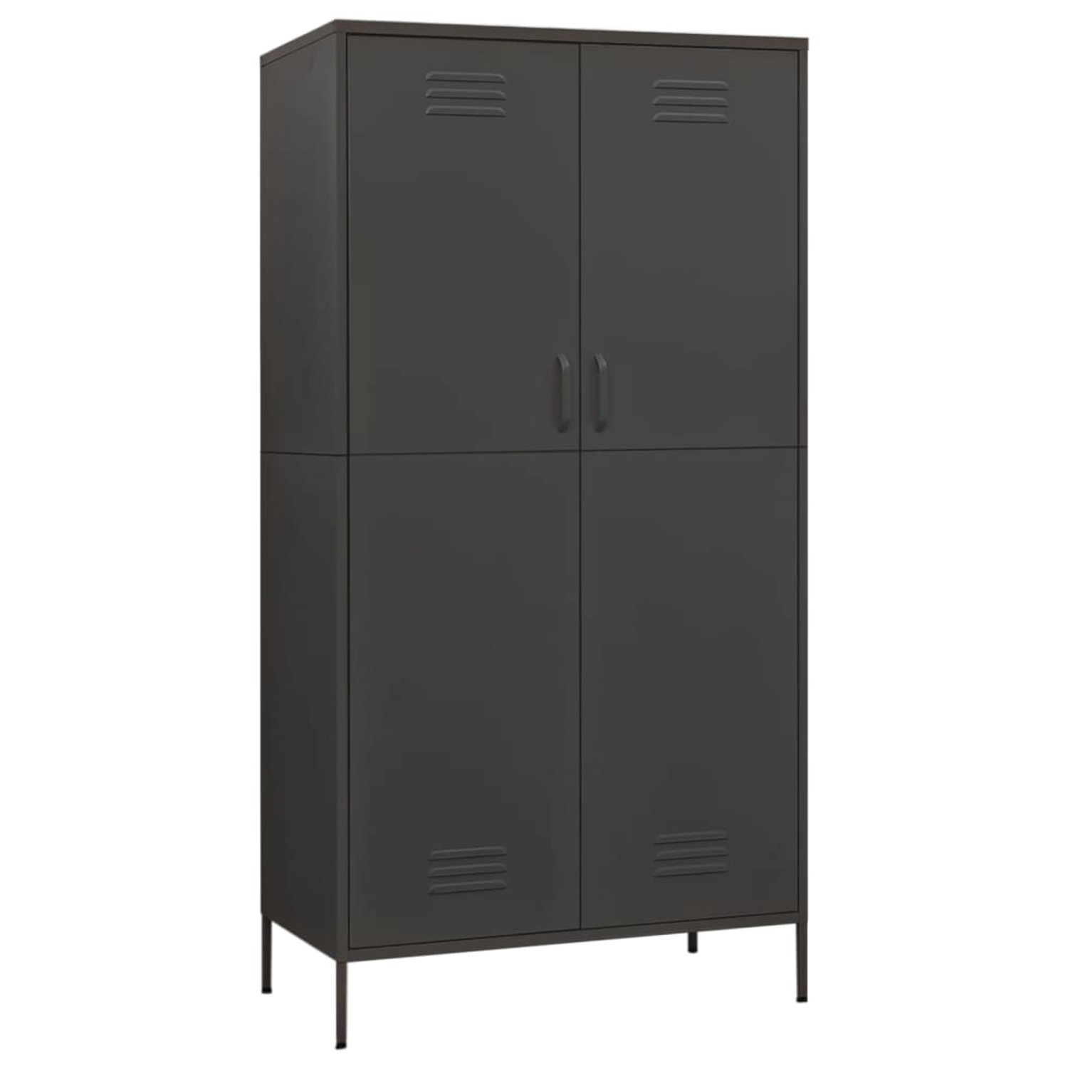 vidaXL Kleiderschrank Anthrazit 90x50x180 cm Stahl vidaXL Kleiderschrank Anthrazit 90x50x180 cm Stahl von VIDAXL