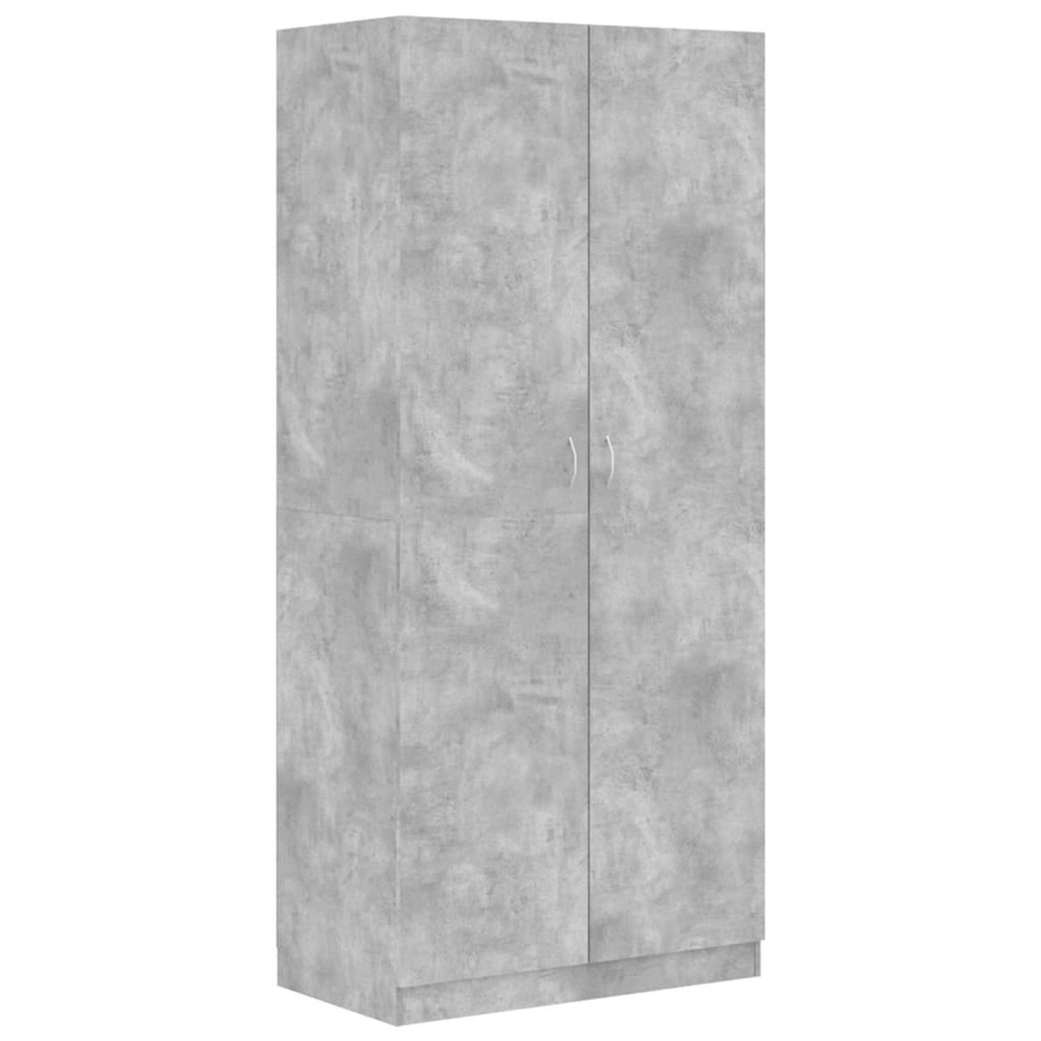 vidaXL Kleiderschrank Betongrau 90x52x200 cm Holzwerkstoff vidaXL Kleiderschrank Betongrau 90x52x200 cm Holzwerkstoff von VIDAXL
