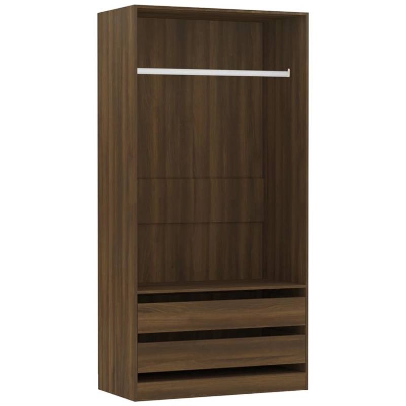 vidaXL Kleiderschrank Braun Eiche-Optik 100x50x200 cm Holzwerkstoff Modell 1 von VIDAXL
