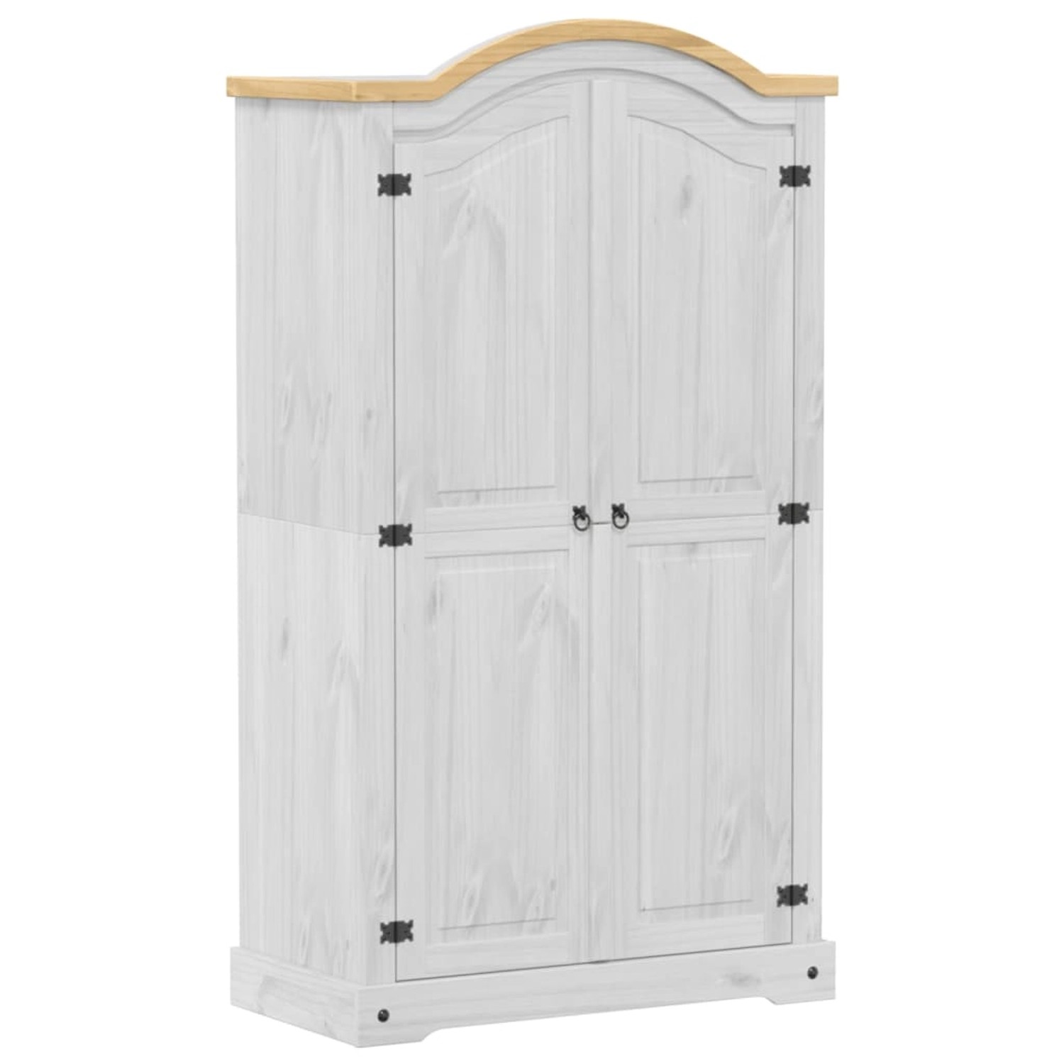 vidaXL Kleiderschrank Corona Weiß 102x52x186 cm Massivholz Kiefer Modell 1 vidaXL Kleiderschrank Corona Weiß 102x52x186 cm Massivholz Kiefer Modell 1 von VIDAXL