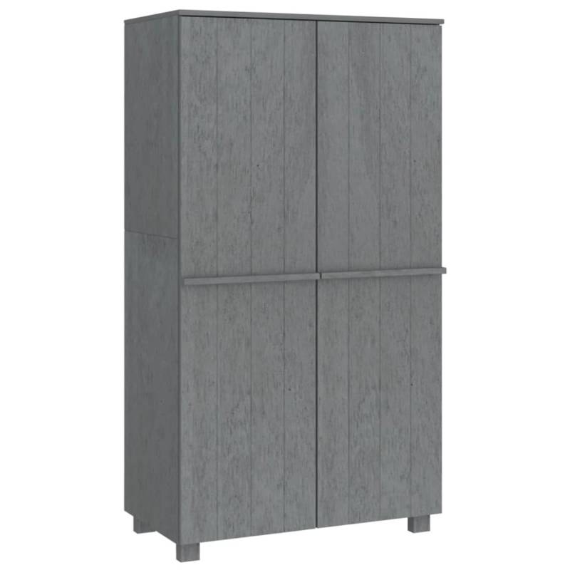 vidaXL Kleiderschrank Dunkelgrau 89x50x180 cm Massivholz Kiefer von VIDAXL