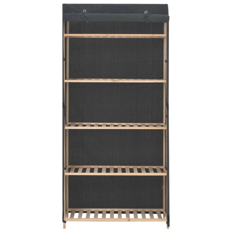 vidaXL Kleiderschrank Grau 79 x 40 x 170 cm Stoff Modell 1 von VIDAXL