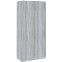 Bonnevie - Kleiderschrank,Aufbewahrungsschrank Grau Sonoma 90x52x200 cm Holzwerkstoff vidaXL von BONNEVIE