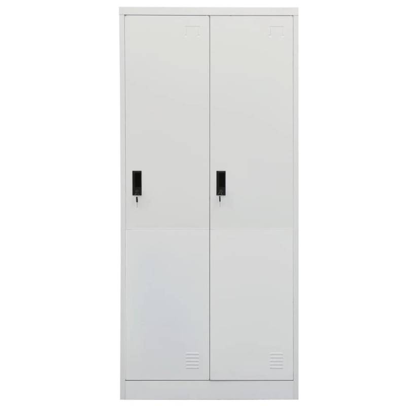 vidaXL Kleiderschrank Hellgrau 80x50x180 cm Stahl von VIDAXL
