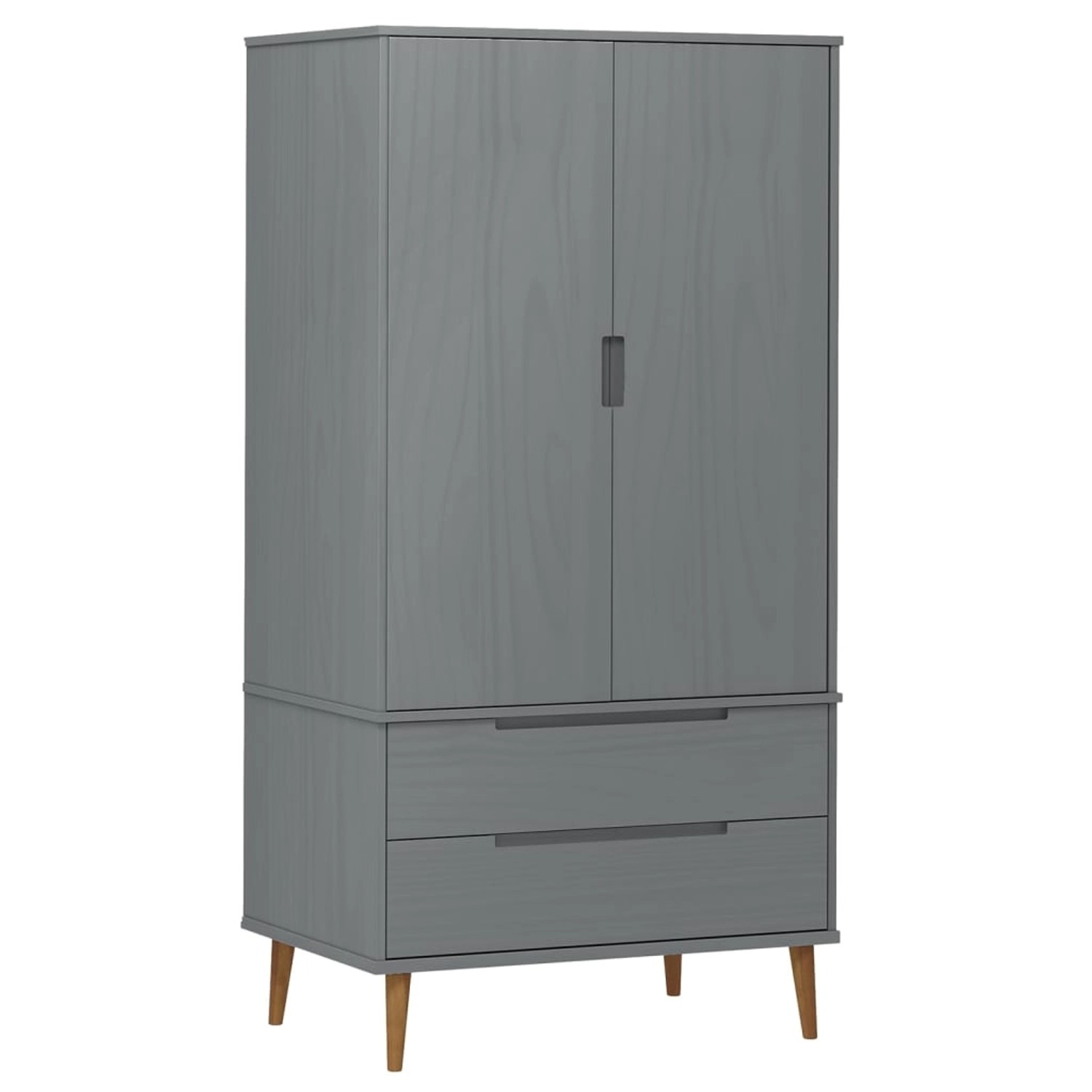 vidaXL Kleiderschrank MOLDE Grau 90x55x175 cm Massivholz Kiefer vidaXL Kleiderschrank MOLDE Grau 90x55x175 cm Massivholz Kiefer von VIDAXL